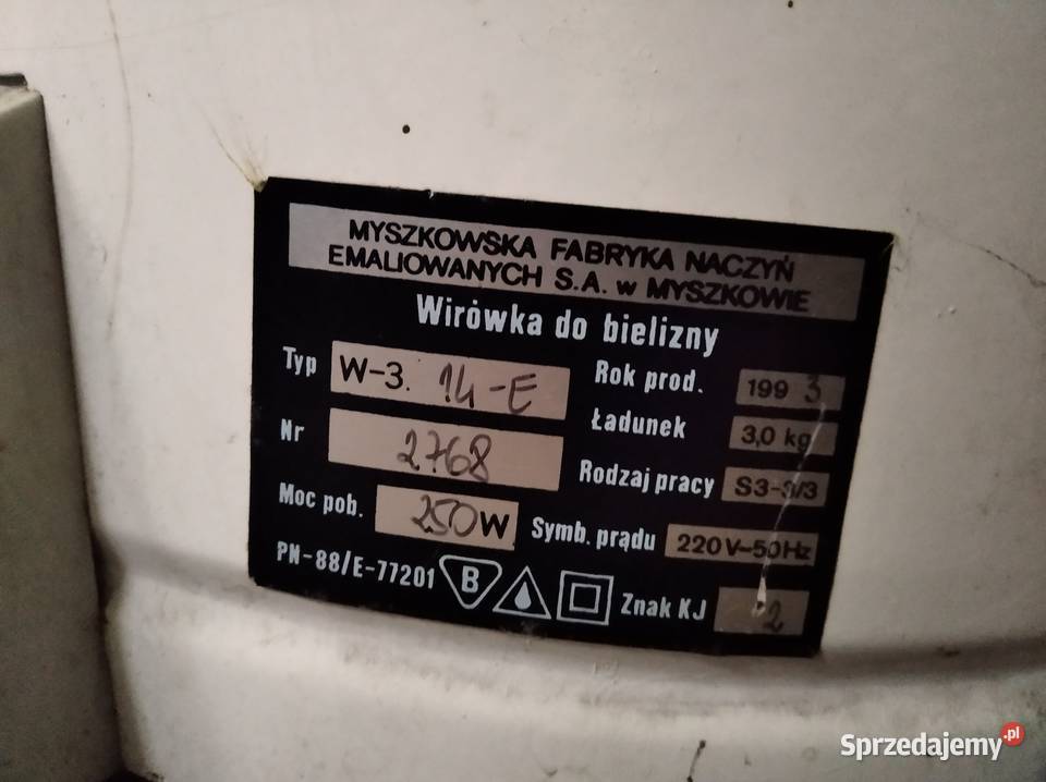 Wirówka do bielizny Światowit MFNE Myszków śląskie Kłomnice