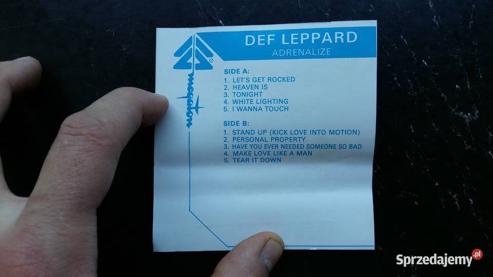 Kaseta magnetofonowa Def Leppard Adrenalize Wyd Siemiatycze