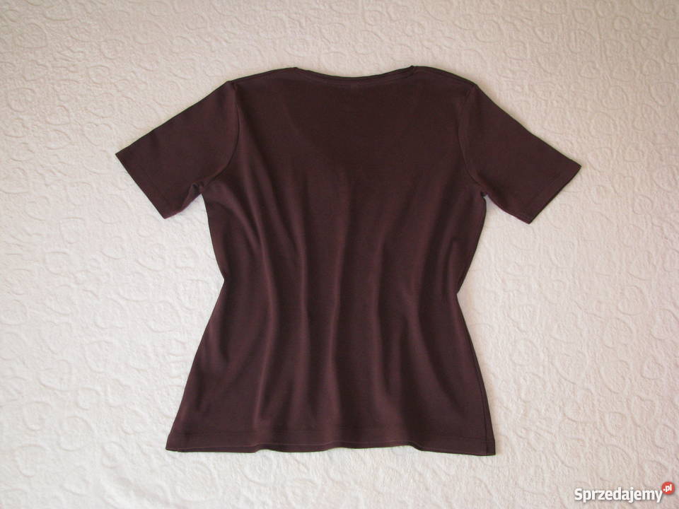 Brązowa koszulka bluzka z krótkim rękawem Tshirt Krapkowice