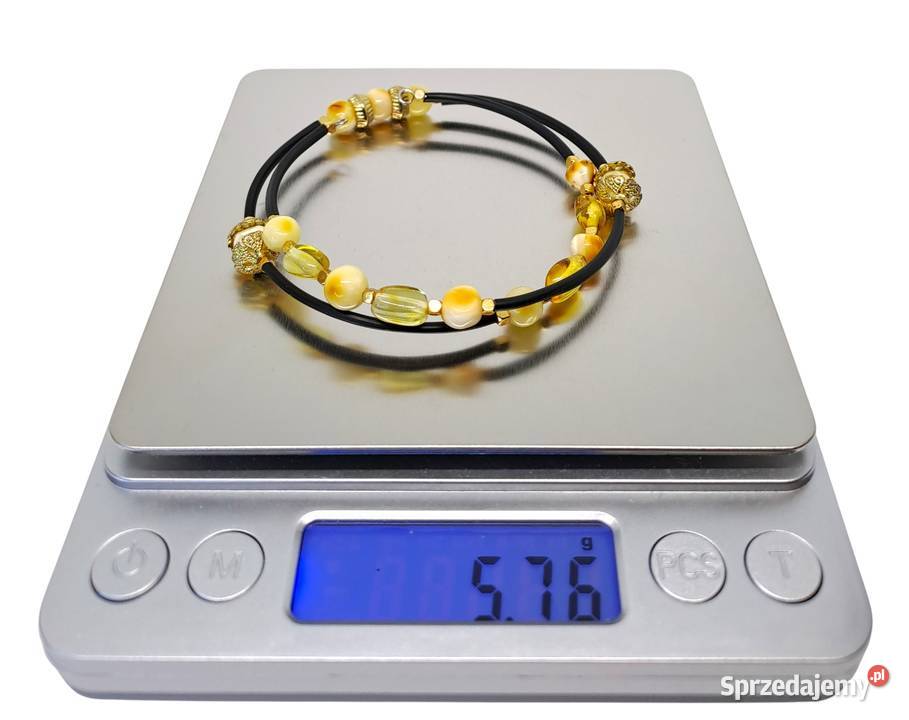 Bransoletka BURSZTYN mleko kreda cytryna drut Warszawa sprzedam