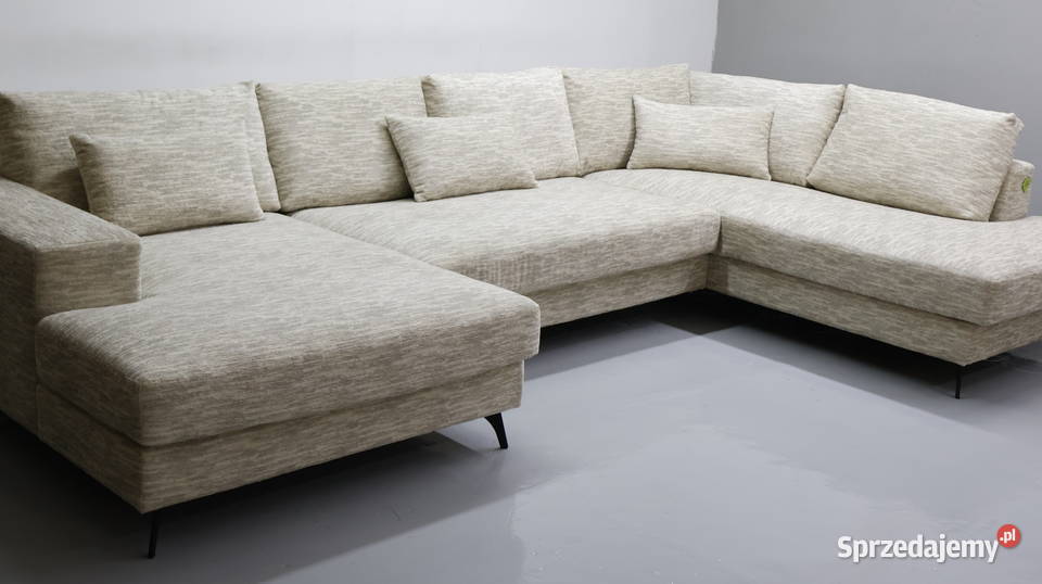 TDJ Nowy wieli narożnik U beżowa tkanina rogówka sprzedam