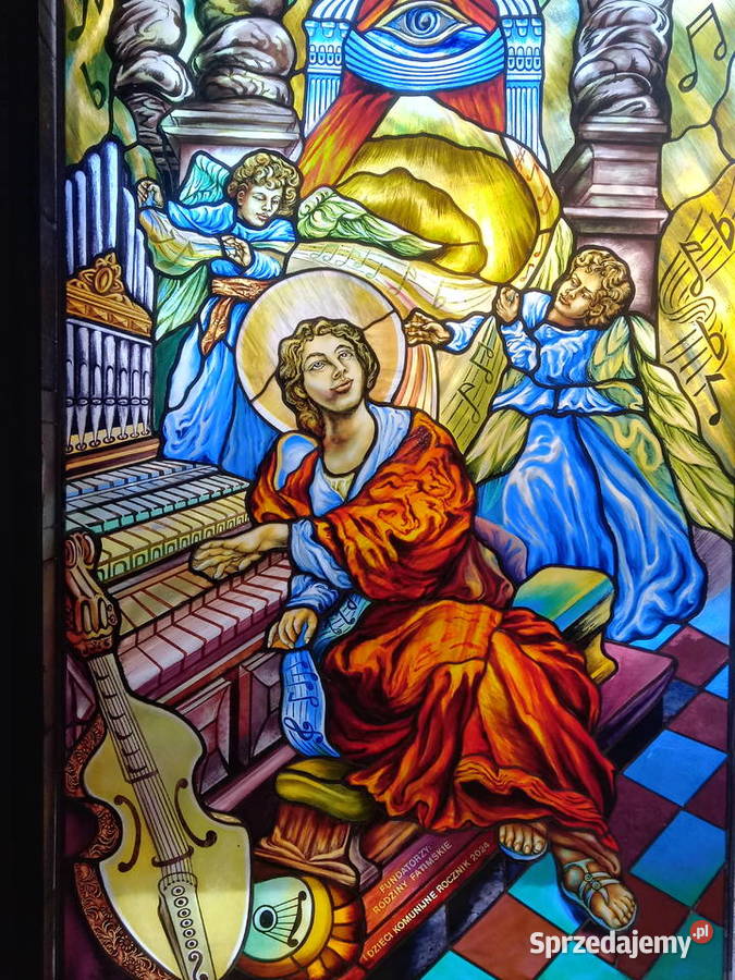 Witraż ŚWIĘTA CECYLIA Czechowice-Dziedzice