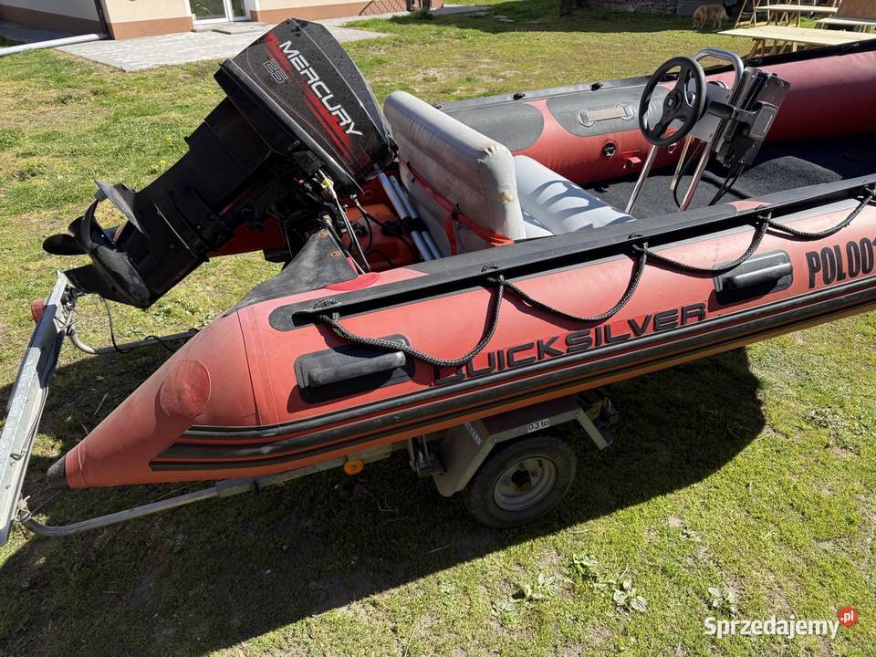 Ponton QuickSilver 380 silnik 25 przyczepa Łodzie i motorówki Syców