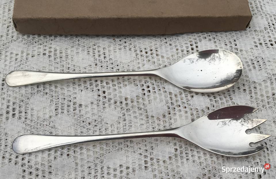 Posrebrzany komplet do sałatek Vintage Anglia Kraków