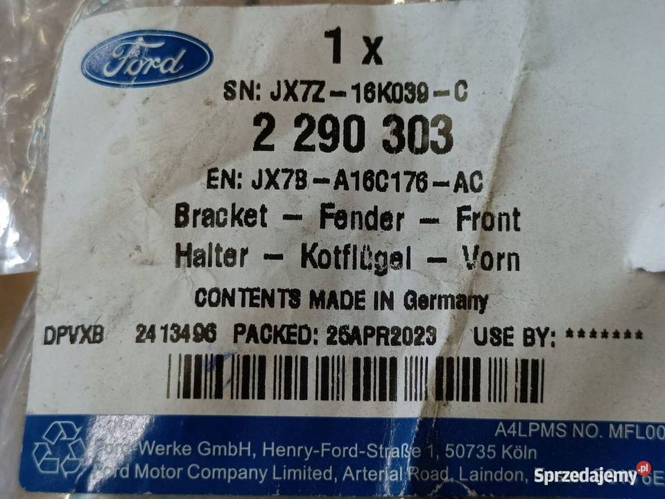 FORD FOCUS 18 ŚLIZG MOCOWANIE BŁOTNIKA PRAWY sprzedam