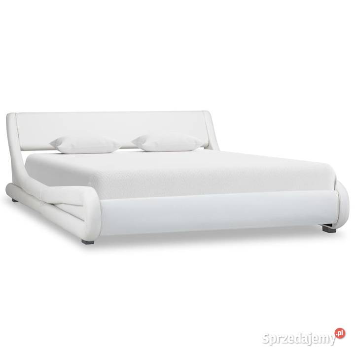 vidaXL Rama łóżka, biała, sztuczna 285710