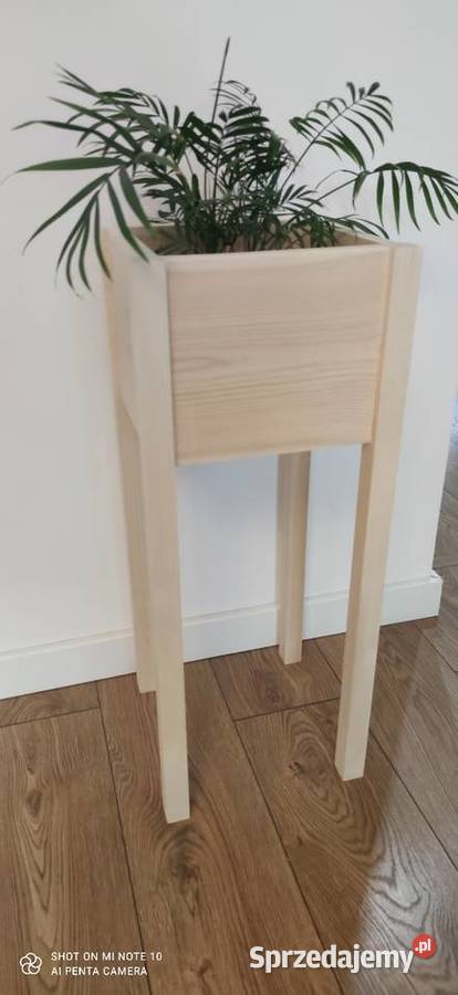 Kwietnik drewniany stojak na kwiaty Zduńska Wola