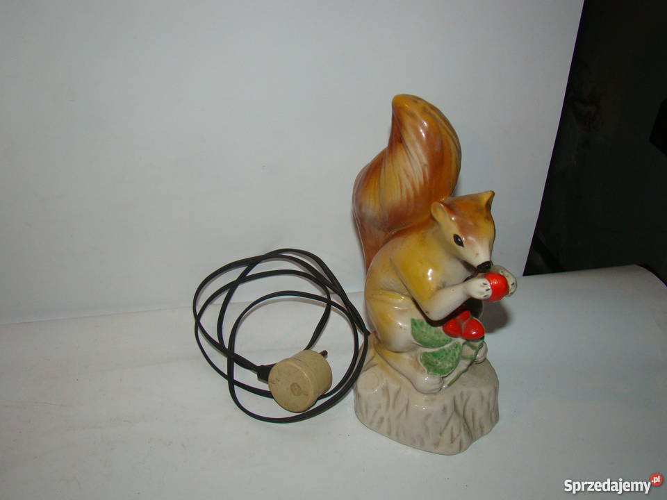 Lampka porcelanowa wiewiórka Steatyt Katowice