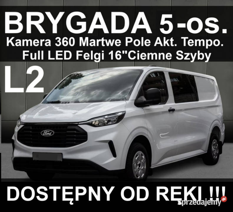 Ford Transit Custom L2 136 5osob Brygadowy nieuszkodzony zachodniopomorskie Szczecinek sprzedam
