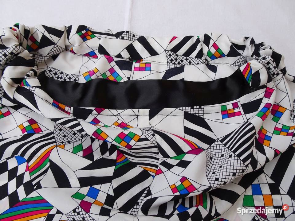 Letnia spódnica plisowana wzór geometryczny 42