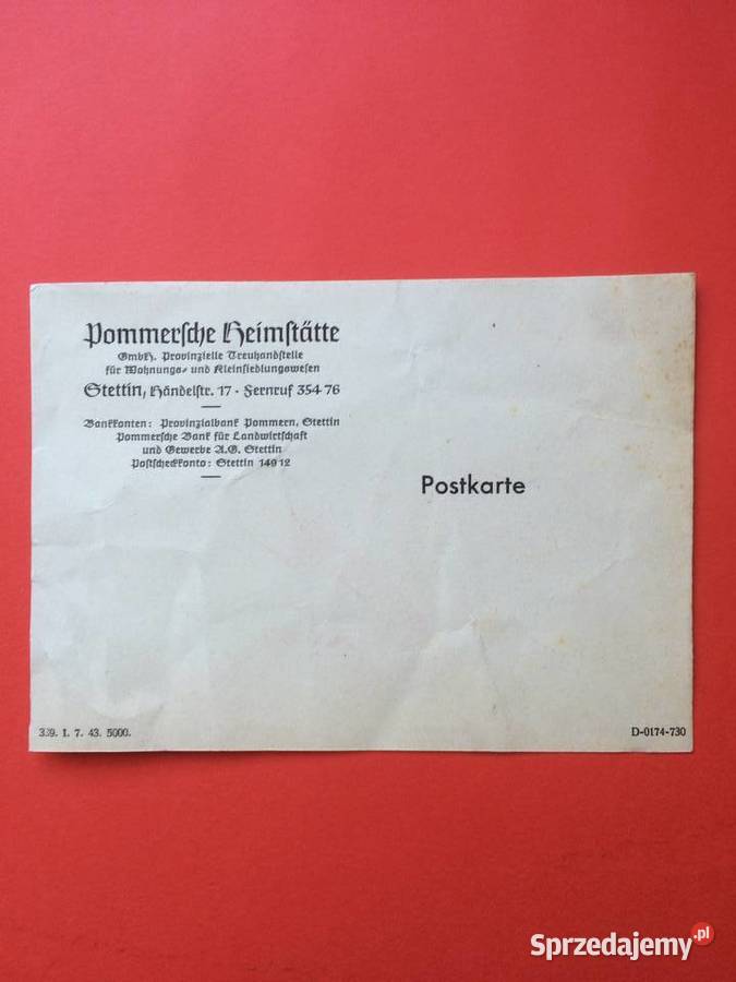 2562 Kartka Pocztowa Stettin Antyki, Sztuka, Kolekcje Szczecin