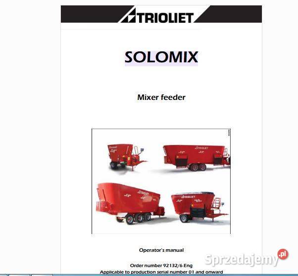 Trioliet SOLOMIX 2 1000 1200 VLL paszowóz motoryzacja, transport Kielce