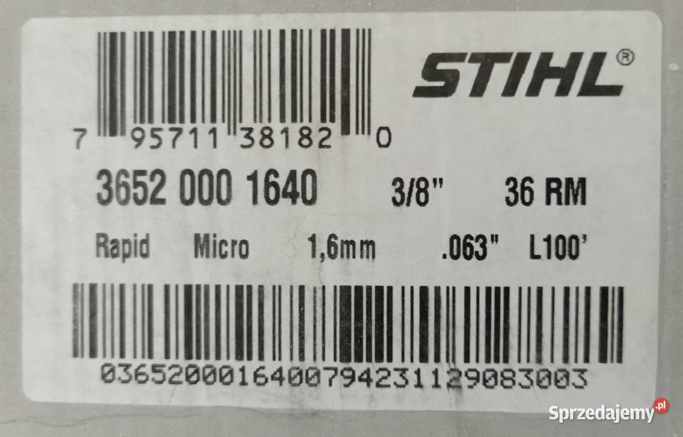 Stihl 36 RM 38 16mm półdłuto rolka Katowice