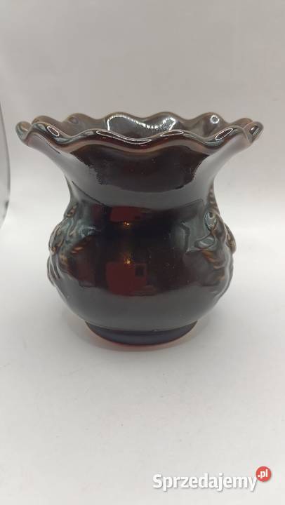 Brązowy wazon ceramiczny Sweden Wyposażenie wnętrz Zamość