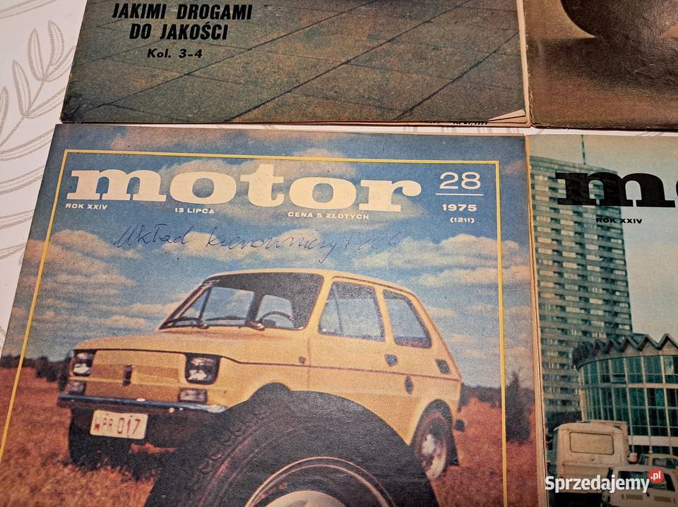 Czasopisma MOTOR 1975 1977 1978 pakiet 6