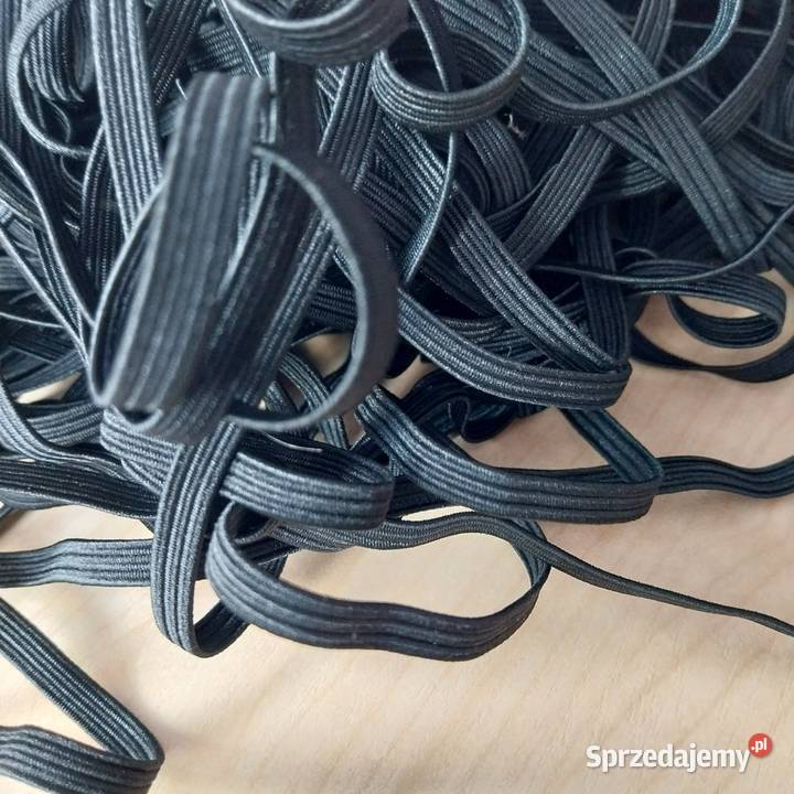 Guma płaska 5mm odzieżowa czarna Zrębice