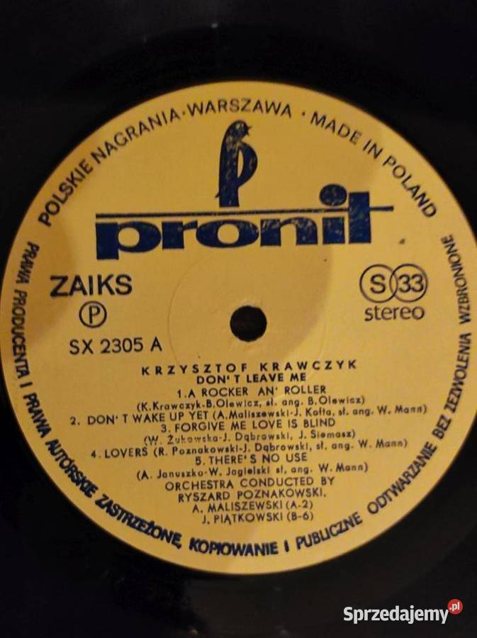 1983 Krzysztof Krawczyk Dont Leave Me Krystof Kielce