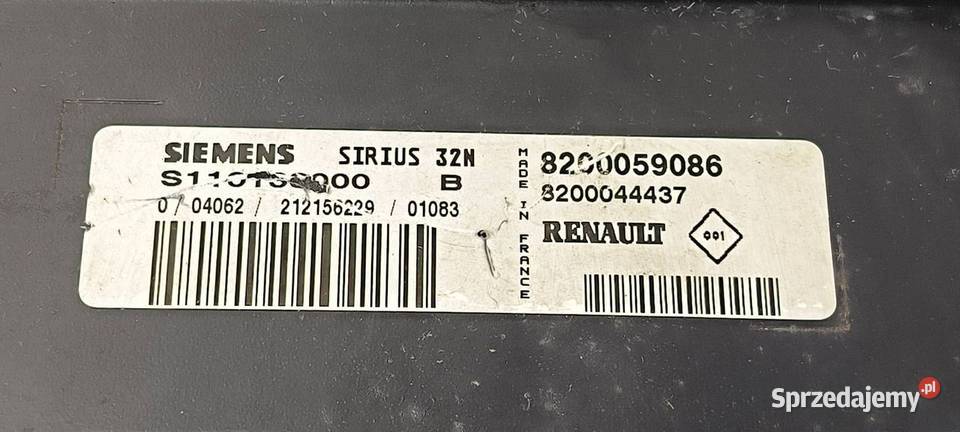 KOMPUTER RENAULT CLIO II 8200059086 Lipno