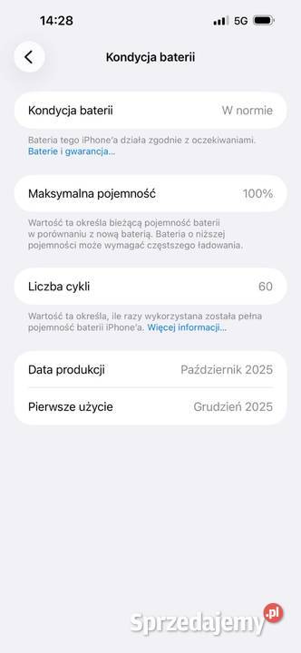 iPhone 16 Plus 128 GB Czarny 100 Baterii 60 mazowieckie Piaseczno