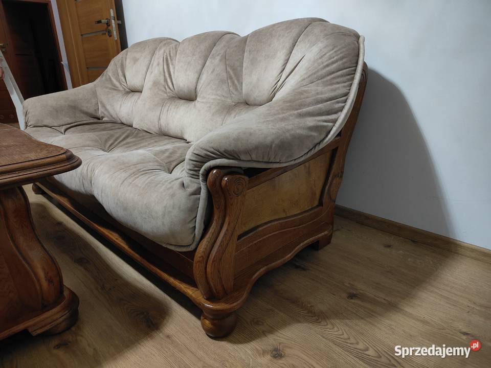 Komplet wypoczynkowy wypoczynek dębowy sofa Komplety wypoczynkowe