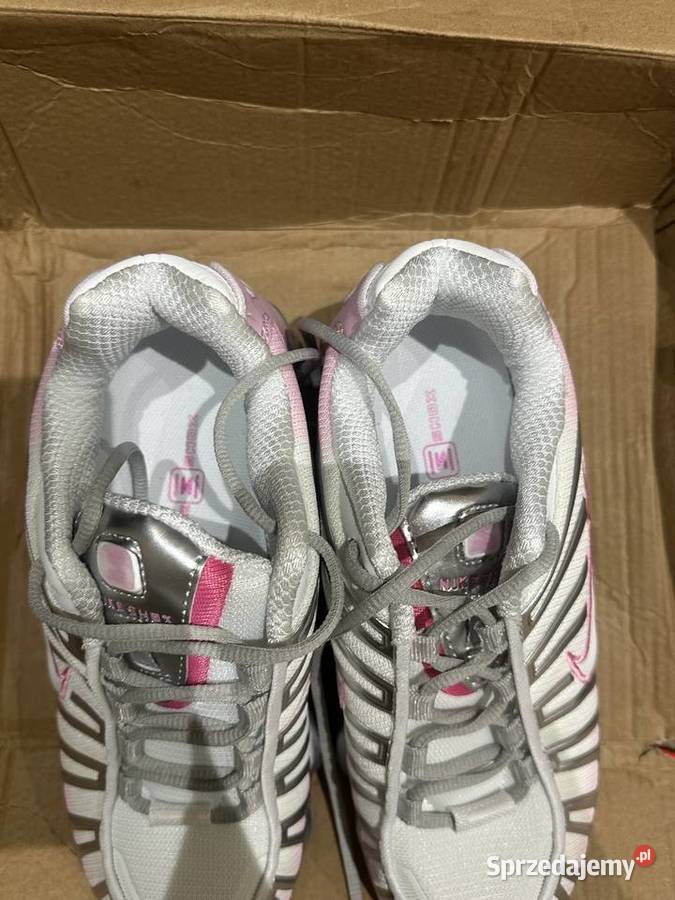 Buty Nike snekersy rozowe szare biale shox tl
