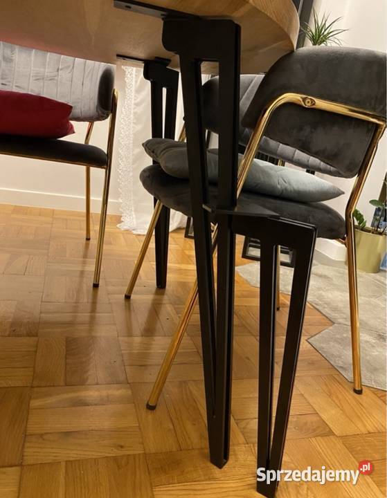 Czarna Noga do stołu loft Stolik kawowy 45