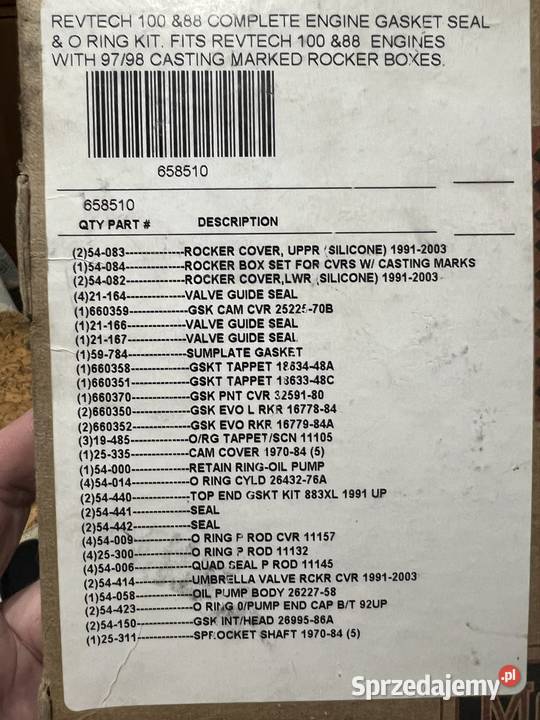 Harley Revtech uszcelki silnik Rzeszów