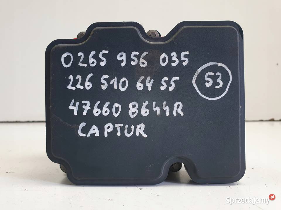 Renault Captur POMPA ABS Sterownik 0265956035 osobowe Układ ABS i ESP Rudka