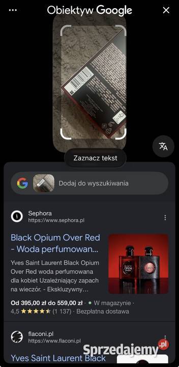perfumy black opium over red