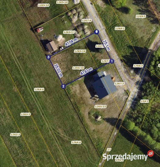 sprzedaży działki Czechy 1028m2