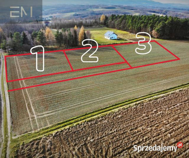 sprzedaży działki 2159m2 Gbiska gaz sprzedam
