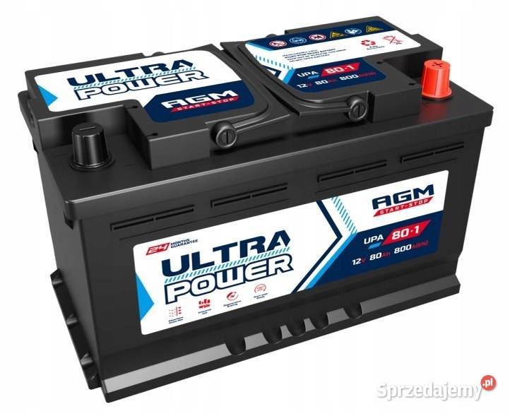 Akumulator Ultra Power AGM 12V 80Ah 800A P Układ elektryczny, zapłon Jelcz-Laskowice