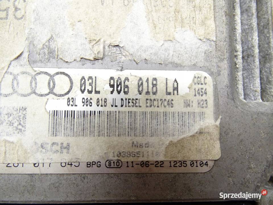 MODUŁ STEROWNIK KOMPUTER SILNIKA AUDI A6 C7 20 osobowe małopolskie