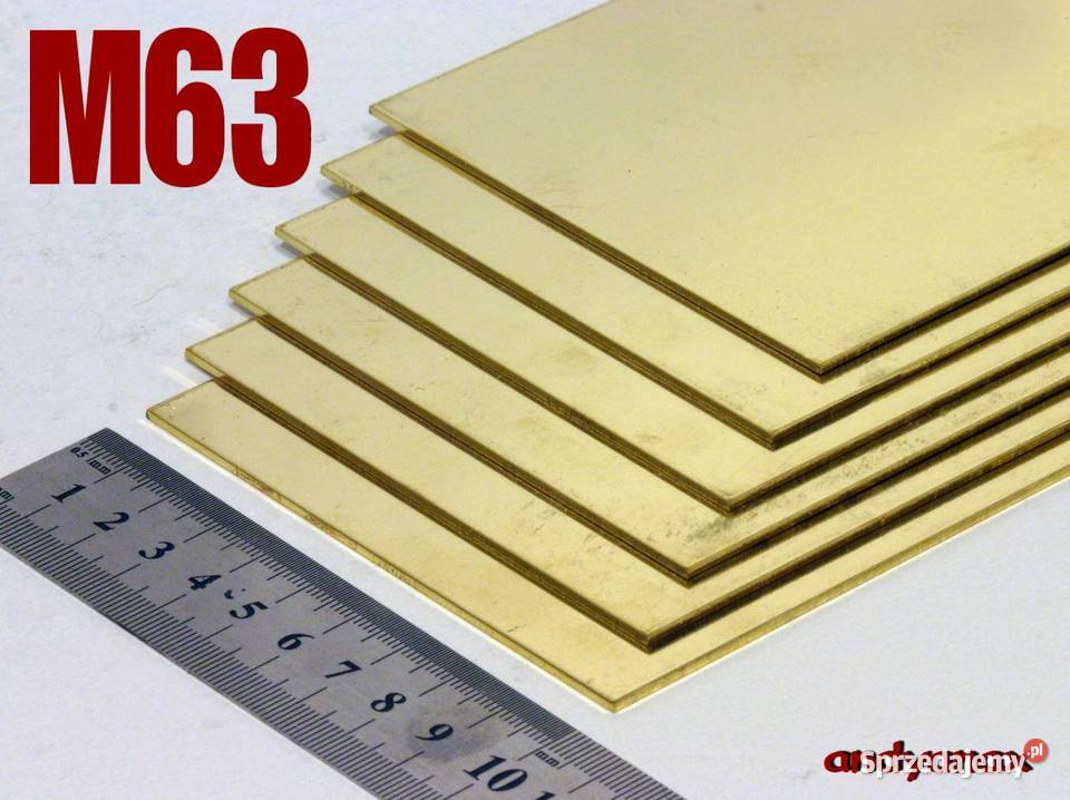 08 mm blacha mosiężna w gat M63 format 10x20 Częstochowa
