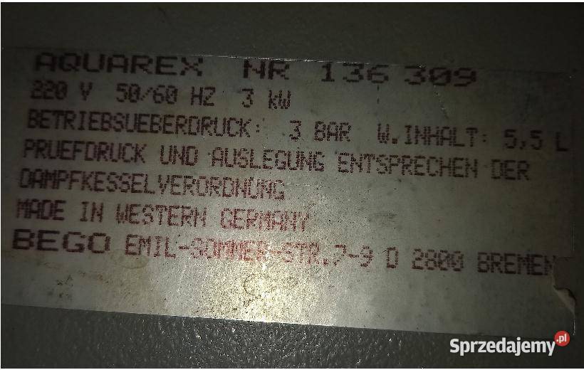 Parownica Bego Aquarex Góra