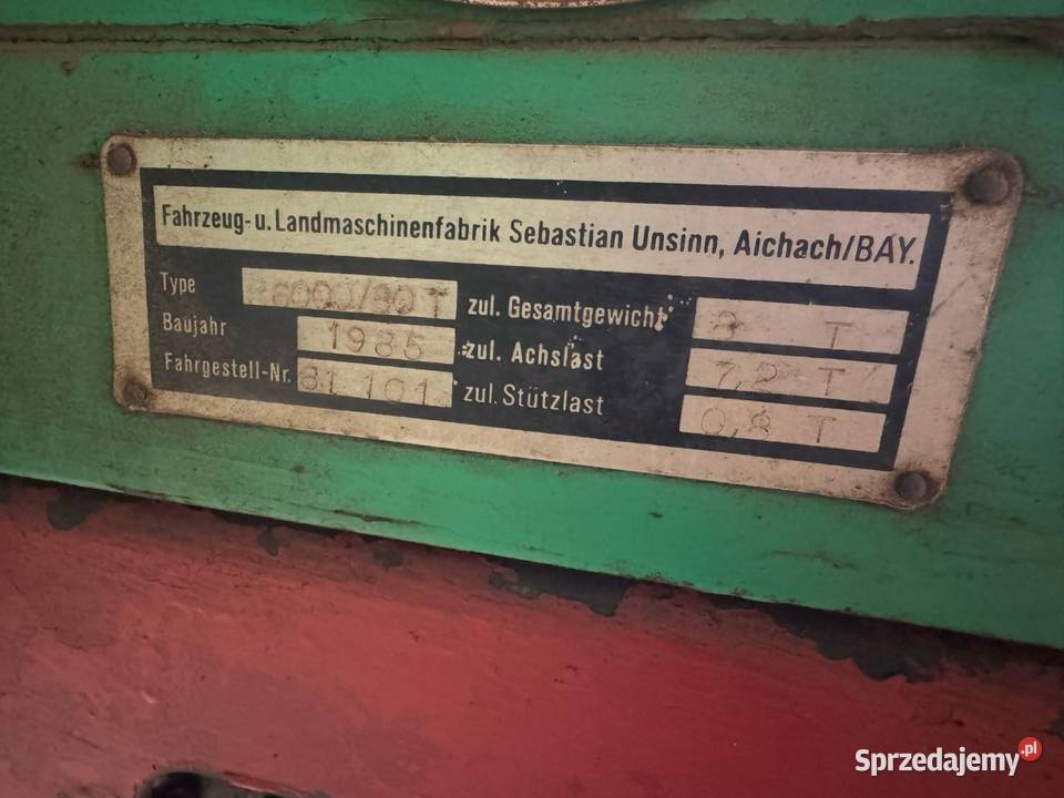 Rozrzutnik obornika 8t tandem Kłodnica