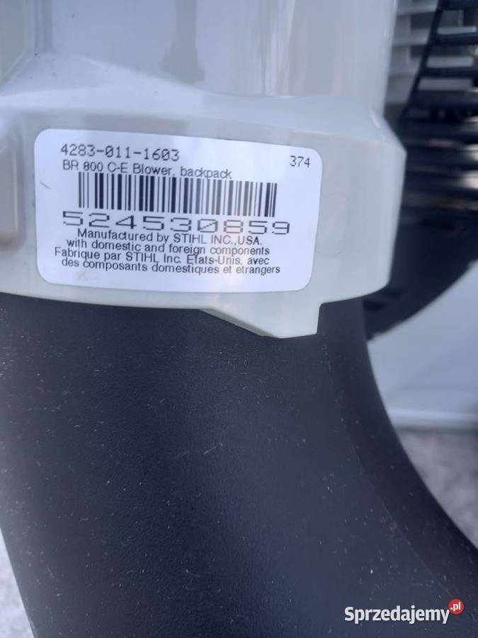 Dmuchawa plecakowa stihl BR 800 C JANK NOWA do Dom i Ogród