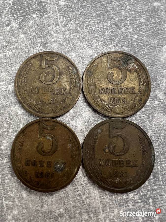 Moneta 5 kopiejek z 1979 1981 1961 CCCP ZSRR podkarpackie