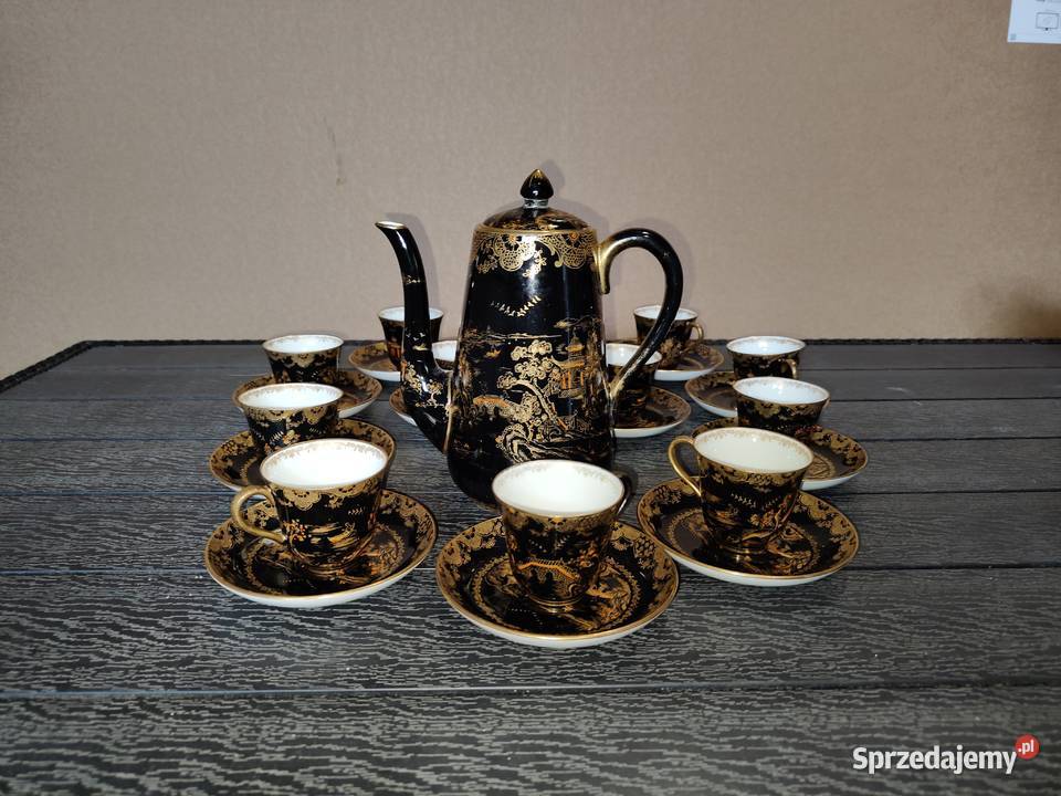 Zestaw kawowy 6 osobowy Crown Staffordshire Aleksandrów Łódzki