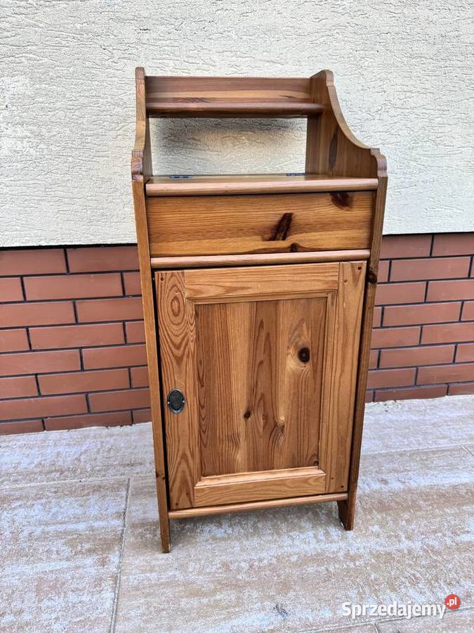 Szafka drewniana słupek komoda regal półka nocna