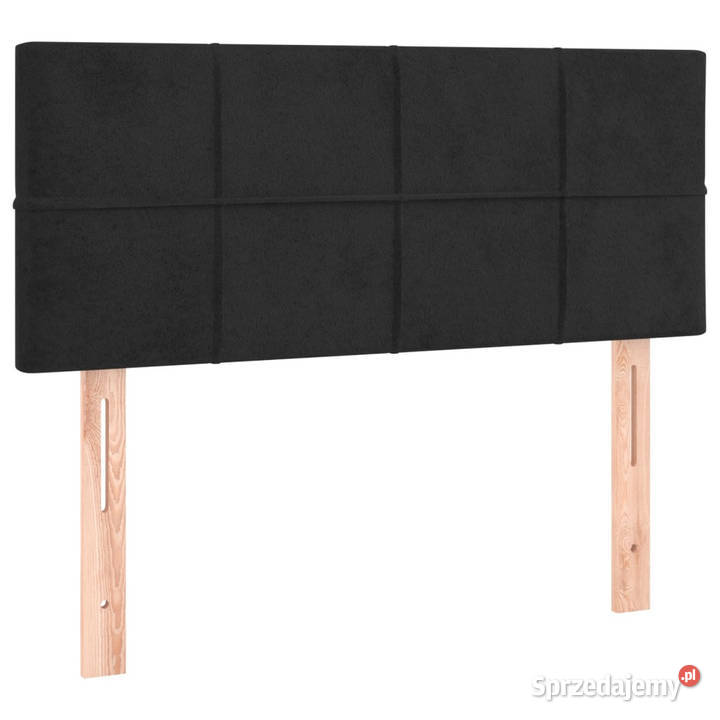 Zagłówek do łóżka z LED czarny 80x5x7888 aksamit Warszawa