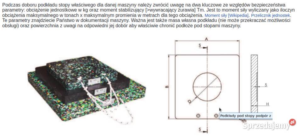 Podkłąd pod stopy żurawia dąwigu Kraków