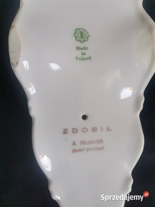 Stara bomboniera i świecznik porcelana Bogucice Porcelana i szkło śląskie Siemianowice Śląskie
