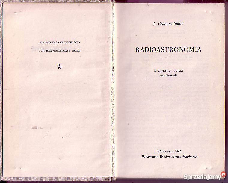 2320 RADIOASTRTONOMIA F GRAHAM SMITH Czyrna