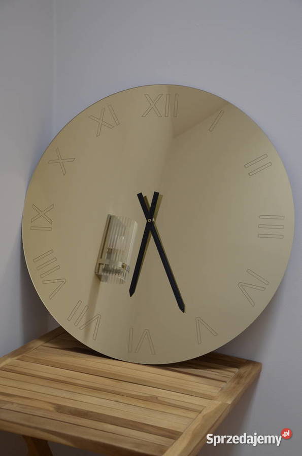 duży 60 włoski zegar ścienny glamour lustrzany Zamość