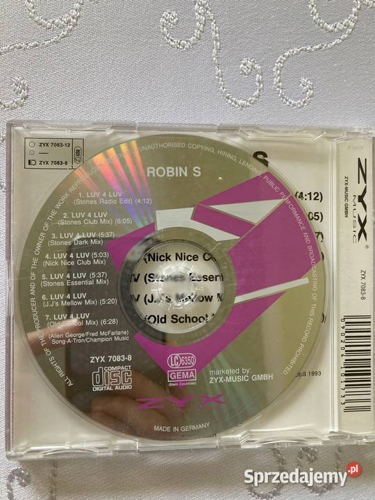 Płyta CD Maxi Single Robin S Luv 4 Luv Lata 90