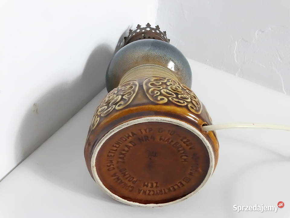 Unikatowa Lampa PRL Wałbrzych ZEM Lity MOSIĄDZ Lampy sprzedam