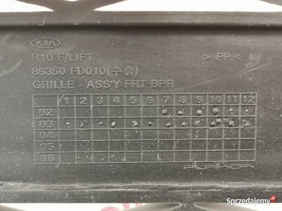 GRILL ATRAPA CHŁODNICY KIA RIO 20032005 ORYGINAŁ osobowe Atrapy