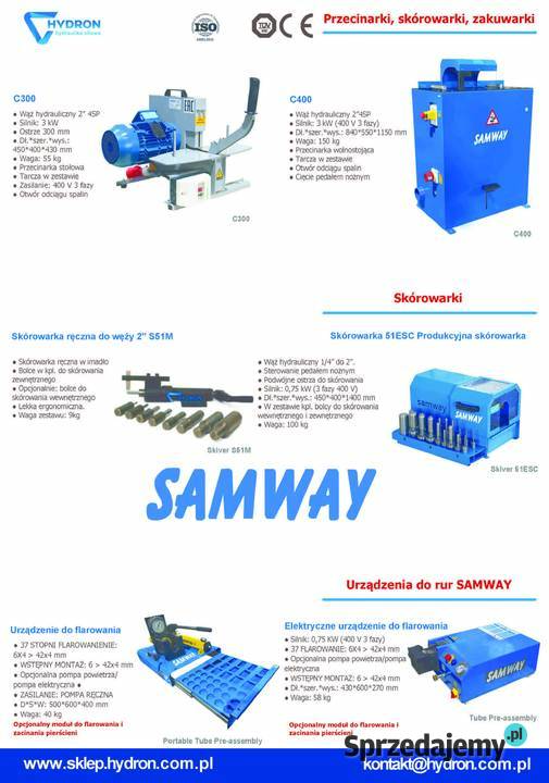 Giętarka do rur hydraulicznych SAMWAY model