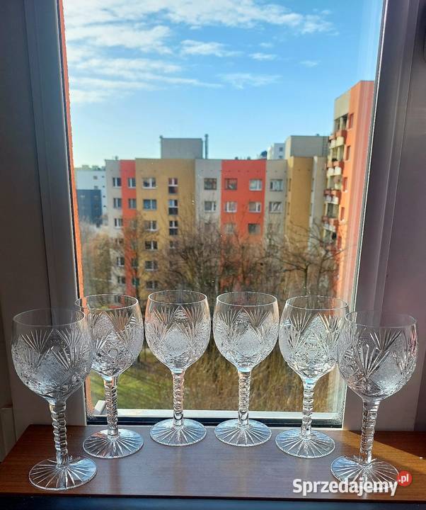 Piękne kieliszki kryształowe PRL dolnośląskie Wrocław